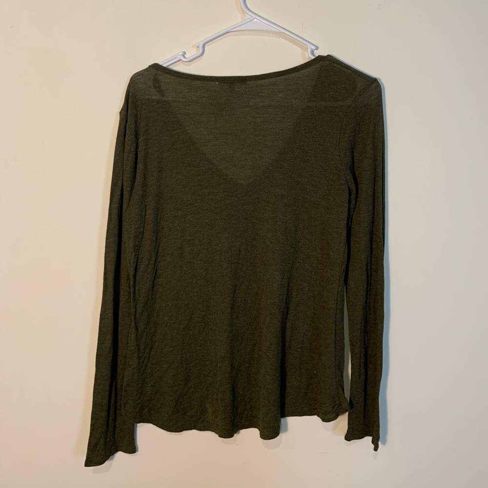 Olive long sleeved tee - Picture 2 of 3